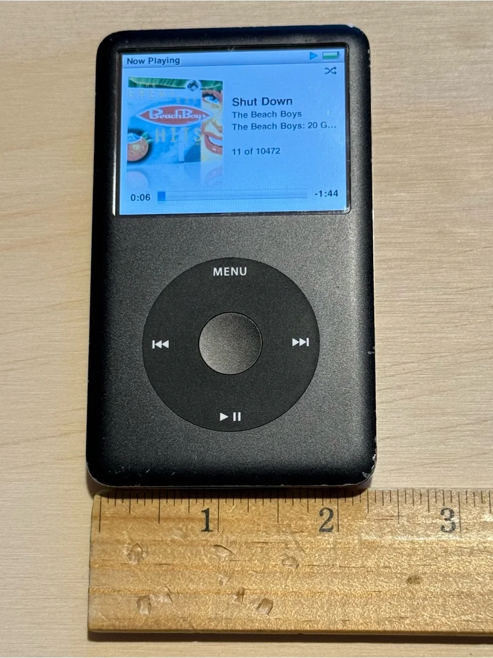 iPod Model:A1238 6thGEN 80GB Blk Tested Good w/10472-Song-Charge Read Info Blw!